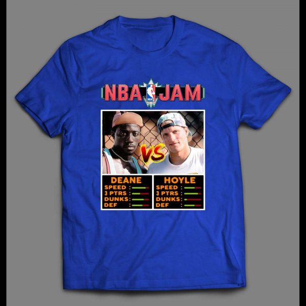DEANE V HOYLE WHITE MEN CAN'T JUMP BASKETBALL VIDEO GAME PARODY SHIRT