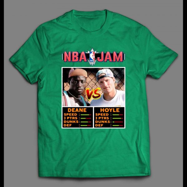 DEANE V HOYLE WHITE MEN CAN'T JUMP BASKETBALL VIDEO GAME PARODY SHIRT