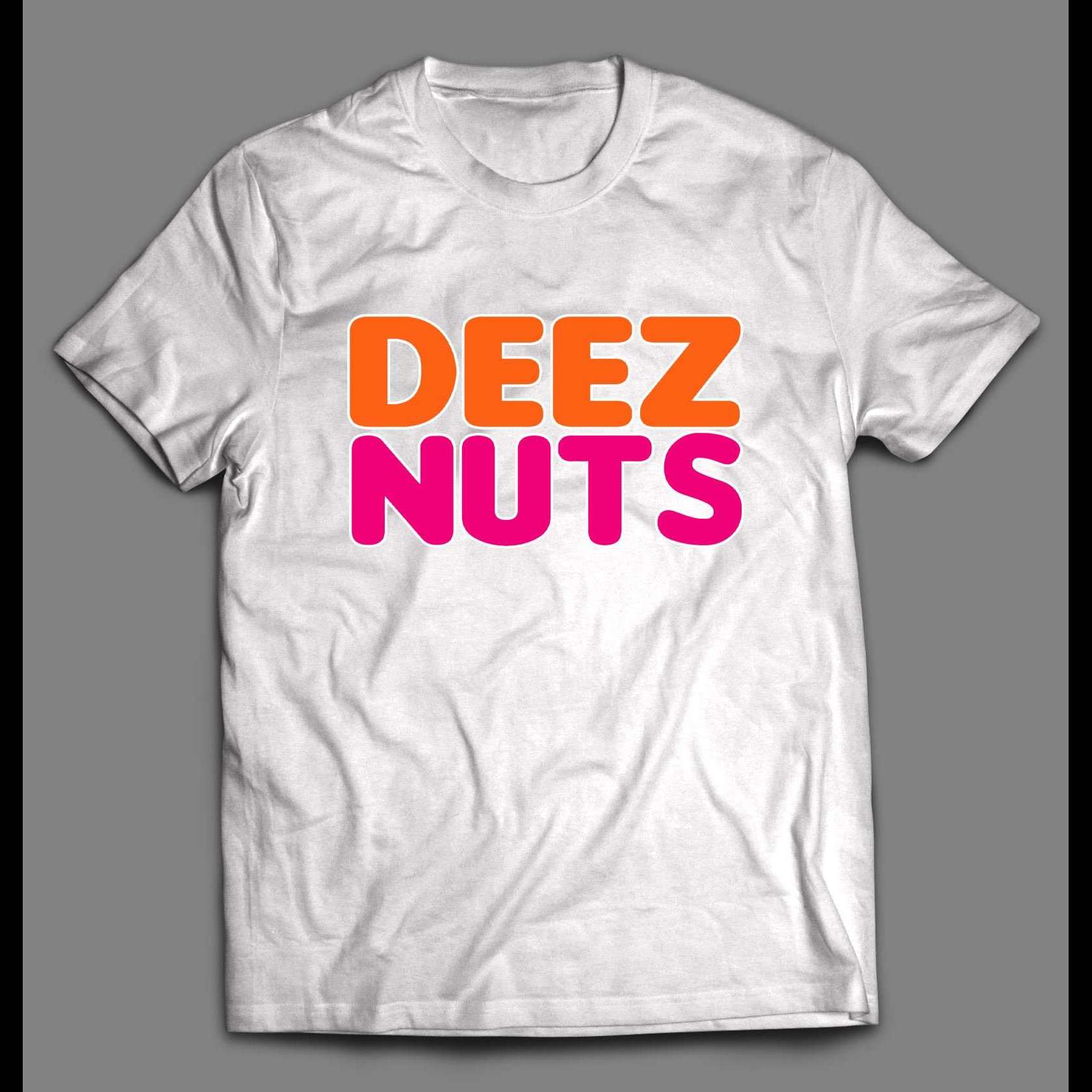FUNNY DEEZ NUTS DONUT SHOP PARODY CUSTOM OLDSKOOL ART SHIRT – OldSkool  Shirts, image size:1680x1680