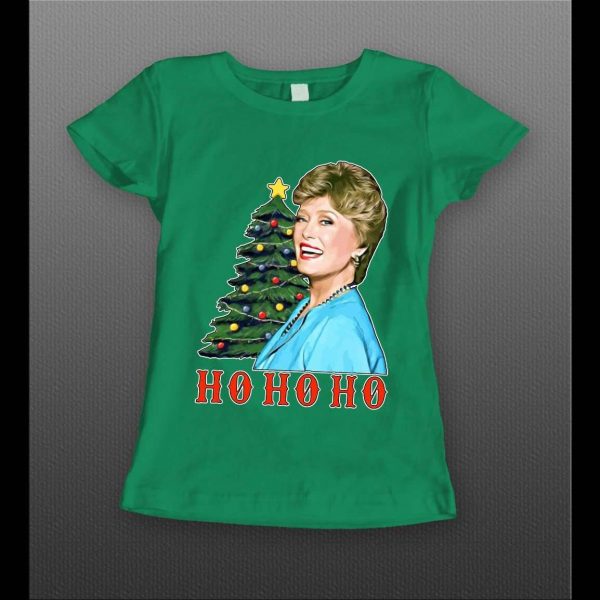 GOLDEN GIRLS BLANCHE HO HO HO HIGH QUALITY CHRISTMAS LADIES SHIRT