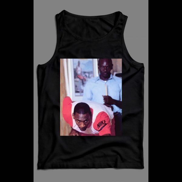 MJ PLAYING POOL VINTAGE PHOTO OLDSKOOL HIGH QUALITY BASKETBALL MEN'S TANK TOP