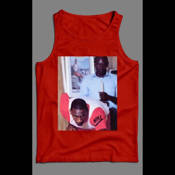 MJ PLAYING POOL VINTAGE PHOTO OLDSKOOL HIGH QUALITY BASKETBALL MEN'S TANK TOP