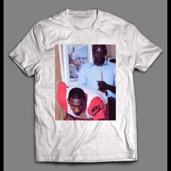 MJ PLAYING POOL VINTAGE PHOTO OLDSKOOL HIGH QUALITY BASKETBALL SHIRT