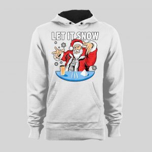 PARTY SANTA CLAUS LET IT SNOW CHRISTMAS HOODIE /SWEATSHIRT