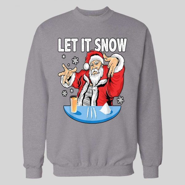PARTY SANTA CLAUS LET IT SNOW CHRISTMAS HOODIE /SWEATSHIRT