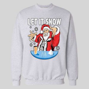 PARTY SANTA CLAUS LET IT SNOW CHRISTMAS HOODIE /SWEATSHIRT