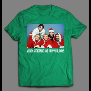 NSYNC MERRY CHRISTMAS AND HAPPY HOLIDAY HIGH QUALITY HOLIDAY SHIRT