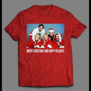 NSYNC MERRY CHRISTMAS AND HAPPY HOLIDAY HIGH QUALITY HOLIDAY SHIRT
