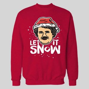 SANTA PABLO ESCOBAR LET IT SNOW CHRISTMAS HOODIE /SWEATSHIRT