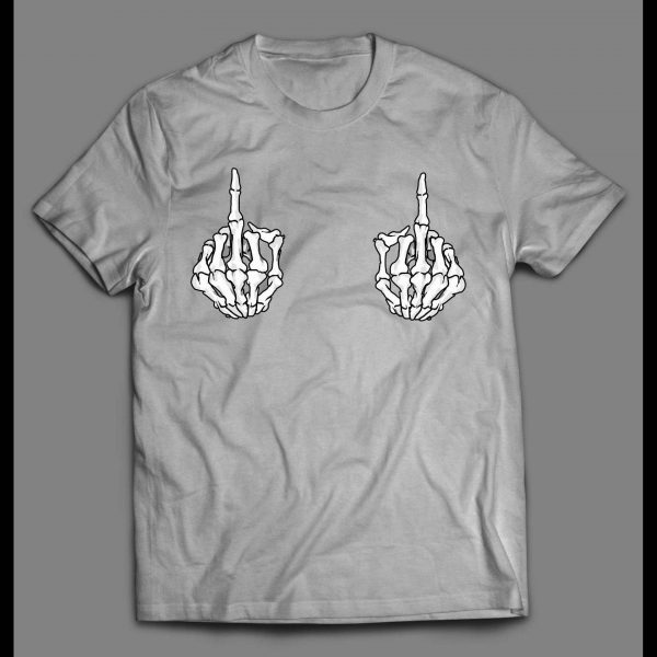 FUNNY SKELETONAL MIDDLE FINGERS HALLOWEEN SHIRT