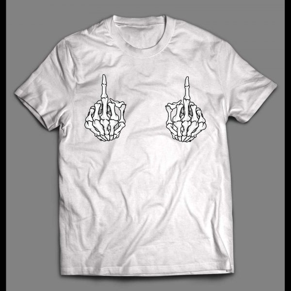 FUNNY SKELETONAL MIDDLE FINGERS HALLOWEEN SHIRT