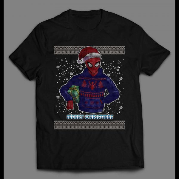 SPIDEY MERRY CHRISTMAS HIGH QUALITY HOLIDAY PATTERN SHIRT
