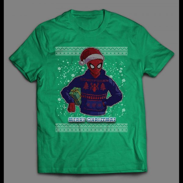 SPIDEY MERRY CHRISTMAS HIGH QUALITY HOLIDAY PATTERN SHIRT
