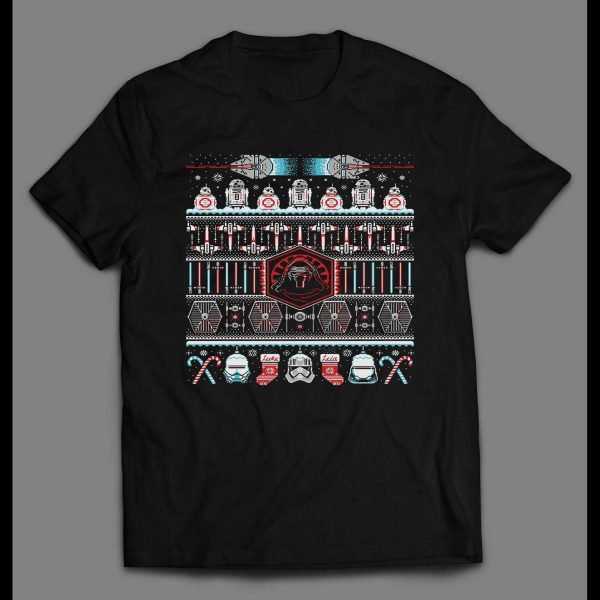 THE SITH LORD CHRISTMAS PATTERN MOVIE INSPIRED SHIRT