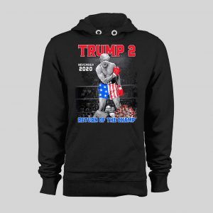 TRUMP 2 RETURN OF THE CHAMP V CORONAVIRUS ALI X THE DONALD PARODY HOODIE / SWEATSHIRT