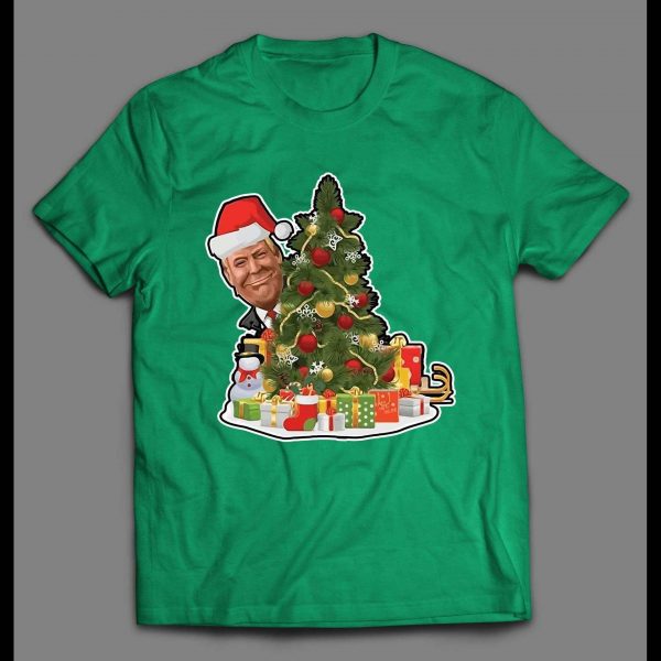 THE DONALD MERRY CHRISTMAS TREE HIGH QUALITY HOLIDAY SHIRT