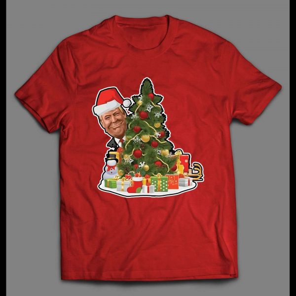 THE DONALD MERRY CHRISTMAS TREE HIGH QUALITY HOLIDAY SHIRT