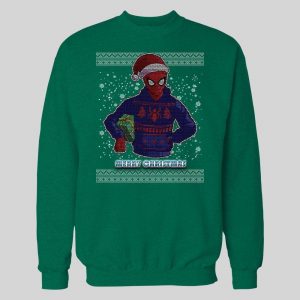 SPIDEY MERRY CHRISTMAS HIGH QUALITY HOLIDAY PATTERN HOODIE / SWEATSHIRT