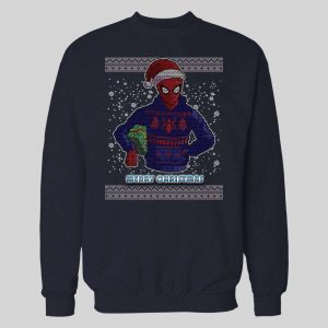 SPIDEY MERRY CHRISTMAS HIGH QUALITY HOLIDAY PATTERN HOODIE / SWEATSHIRT