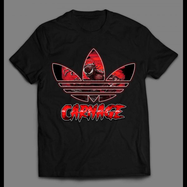 MAXIMUM CARNAGE SPORTS WEAR PARODY COMIC ART SHIRT