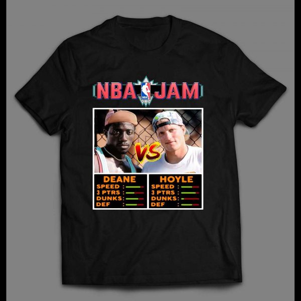 DEANE V HOYLE WHITE MEN CAN'T JUMP BASKETBALL VIDEO GAME PARODY SHIRT