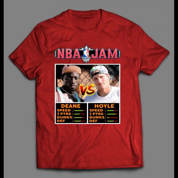 DEANE V HOYLE WHITE MEN CAN'T JUMP BASKETBALL VIDEO GAME PARODY SHIRT