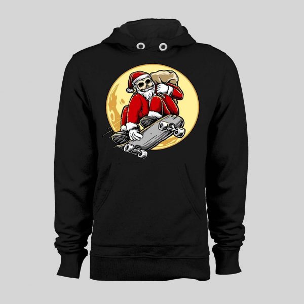 SKATEBOARDING SANTA CLAUS HIGH QUALITY CHRISTMAS HOODIE/ SWEATSHIRT