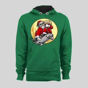 SKATEBOARDING SANTA CLAUS HIGH QUALITY CHRISTMAS HOODIE/ SWEATSHIRT