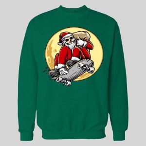 SKATEBOARDING SANTA CLAUS HIGH QUALITY CHRISTMAS HOODIE/ SWEATSHIRT