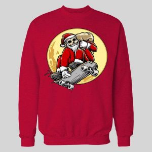 SKATEBOARDING SANTA CLAUS HIGH QUALITY CHRISTMAS HOODIE/ SWEATSHIRT