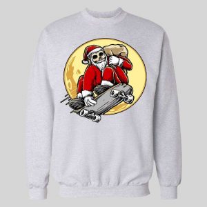 SKATEBOARDING SANTA CLAUS HIGH QUALITY CHRISTMAS HOODIE/ SWEATSHIRT
