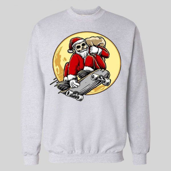 SKATEBOARDING SANTA CLAUS HIGH QUALITY CHRISTMAS HOODIE/ SWEATSHIRT