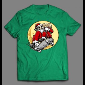 SKATEBOARDING SANTA CLAUS HIGH QUALITY CHRISTMAS SHIRT