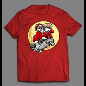 SKATEBOARDING SANTA CLAUS HIGH QUALITY CHRISTMAS SHIRT