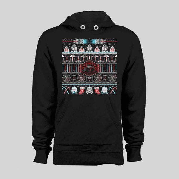 THE SITH LORD CHRISTMAS PATTERN MOVIE INSPIRED HOODIE / SWEATSHIRT