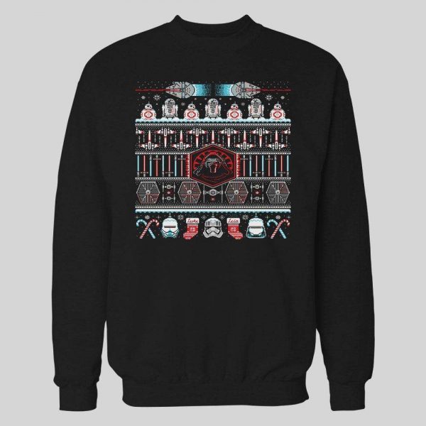 THE SITH LORD CHRISTMAS PATTERN MOVIE INSPIRED HOODIE / SWEATSHIRT