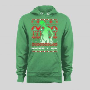 SCI-FI CHRISTMAS ALIEN ABDUCT ME HIGH QUALITY HOLIDAY HOODIE / SWEATSHIRT