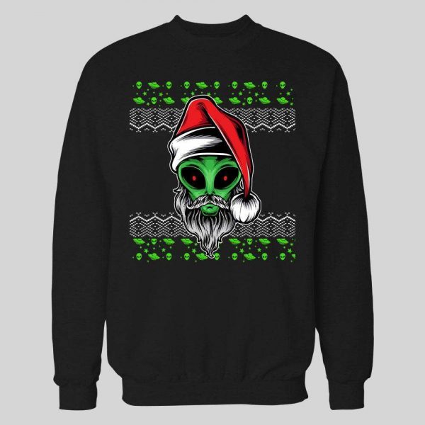 SCI-FI CHRISTMAS ALIEN SANTA HIGH QUALITY HOLIDAY HOODIE / SWEATSHIRT