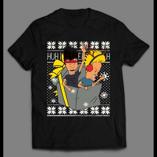 BEAVIS AND BUTTHEAD XMAS ROCKS HIGH QUALITY HOLIDAY SHIRT