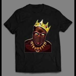 THE NOTORIOUS CROWNED KING BLACK PANTHER CUSTOM ART SHIRT