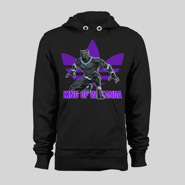 KING OF WAKANDA BLACK PANTHER TRIBAL TREFOIL HOODIE /SWEATSHIRT