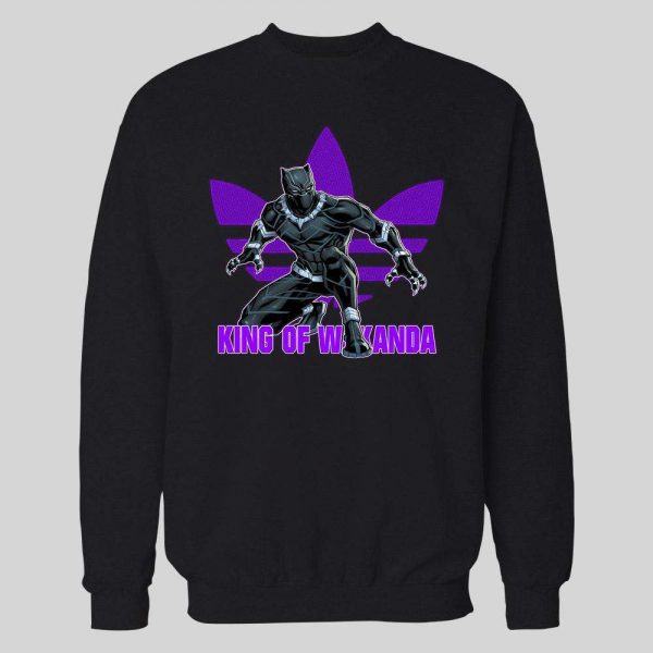 KING OF WAKANDA BLACK PANTHER TRIBAL TREFOIL HOODIE /SWEATSHIRT