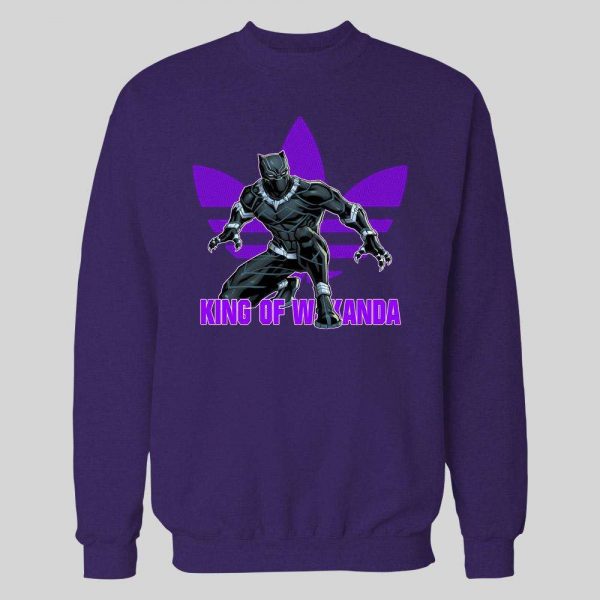 KING OF WAKANDA BLACK PANTHER TRIBAL TREFOIL HOODIE /SWEATSHIRT