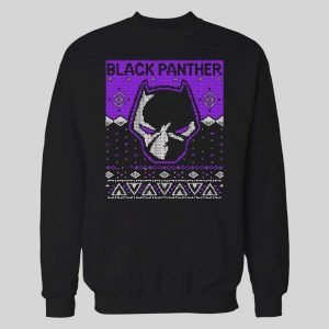 BLACK PANTHER CHRISTMAS PATTERN HIGH QUALITY HOLIDAY HOODIE / SWEATSHIRT