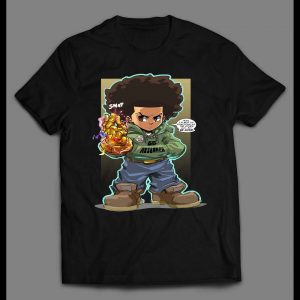 BOONDOCKS X INFINITY GAUNTLET HUEY CARTOON SHIRT