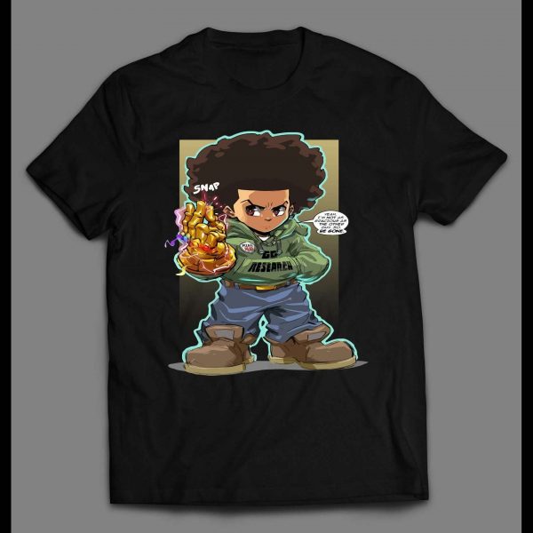 BOONDOCKS X INFINITY GAUNTLET HUEY CARTOON SHIRT