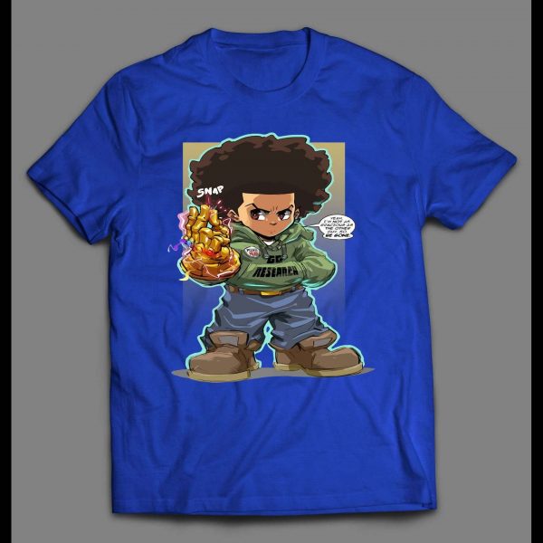 BOONDOCKS X INFINITY GAUNTLET HUEY CARTOON SHIRT
