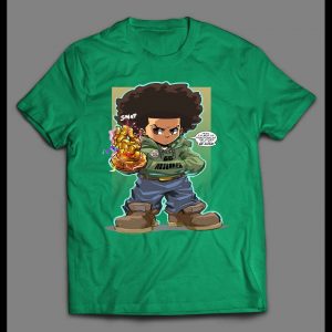 BOONDOCKS X INFINITY GAUNTLET HUEY CARTOON SHIRT