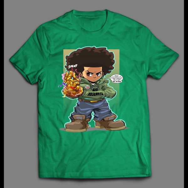 BOONDOCKS X INFINITY GAUNTLET HUEY CARTOON SHIRT