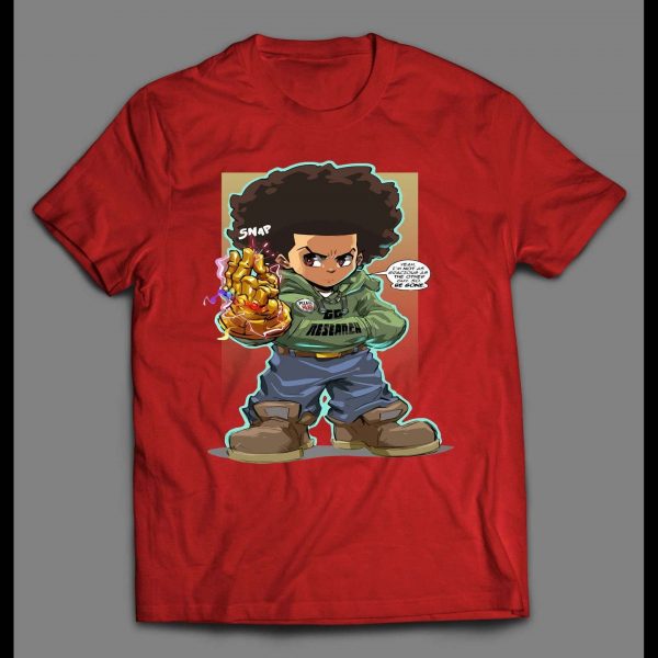 BOONDOCKS X INFINITY GAUNTLET HUEY CARTOON SHIRT